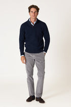 The Lambswool Botones Azul Marino