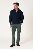 The Lambswool  Halfzip Azul Marino