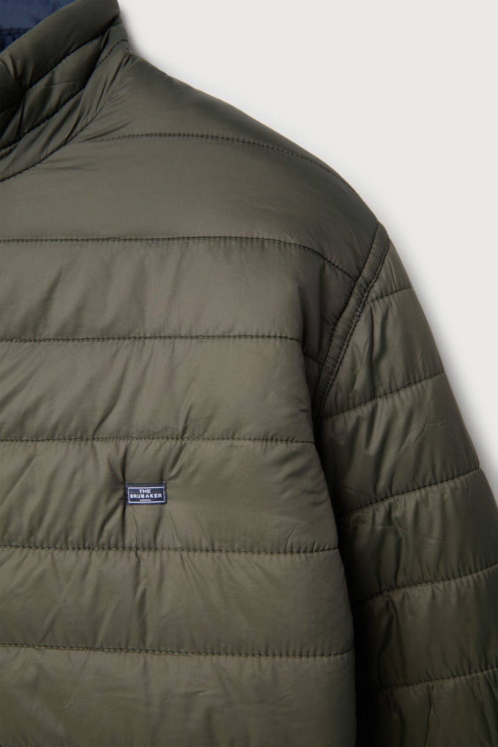 The Chaqueta Acolchada Khaki y Azul-zoom-2