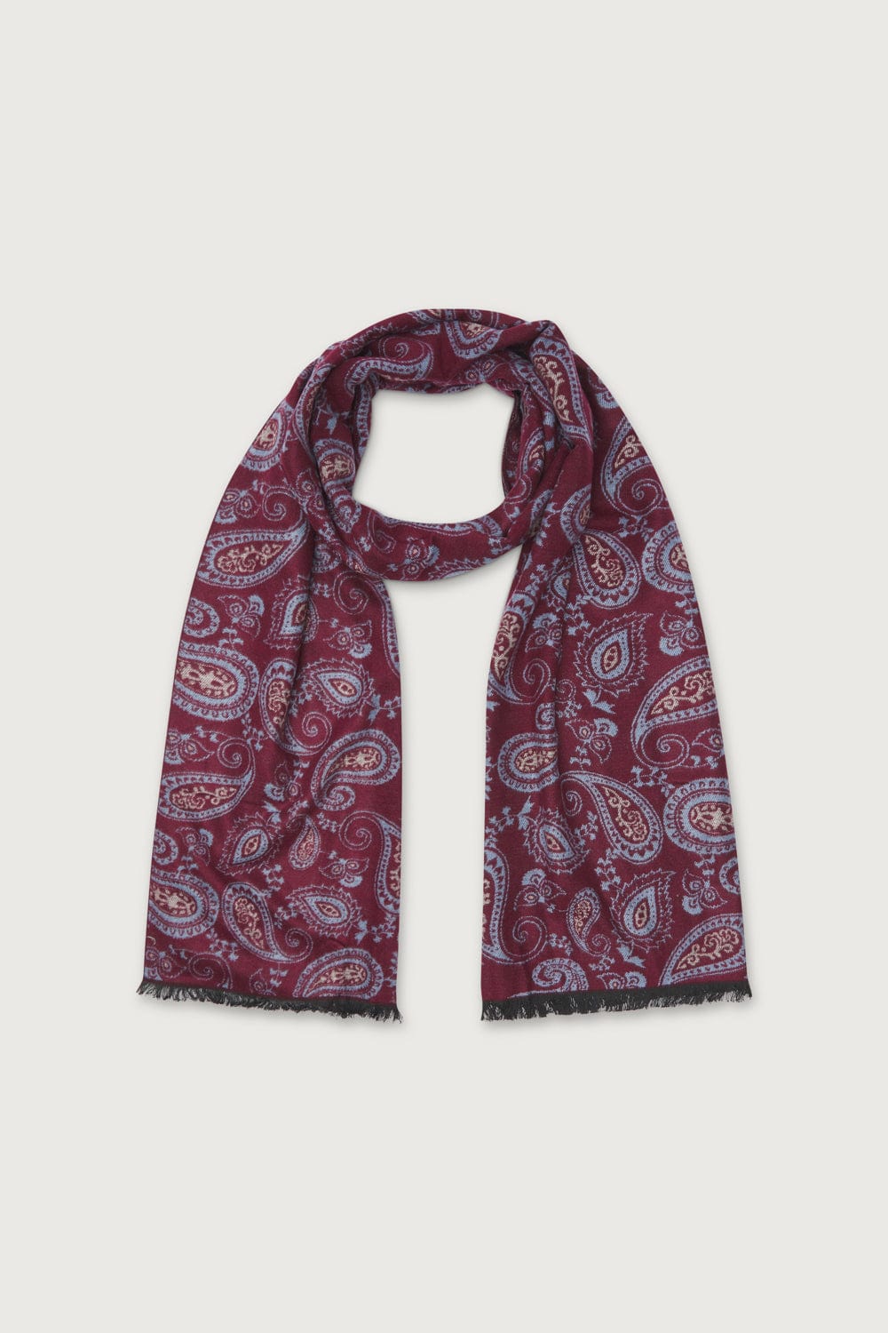 The Scarf Paisley Granate-1