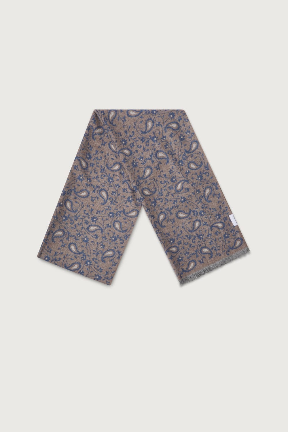 The Scarf Hojas Marron y Marino-4