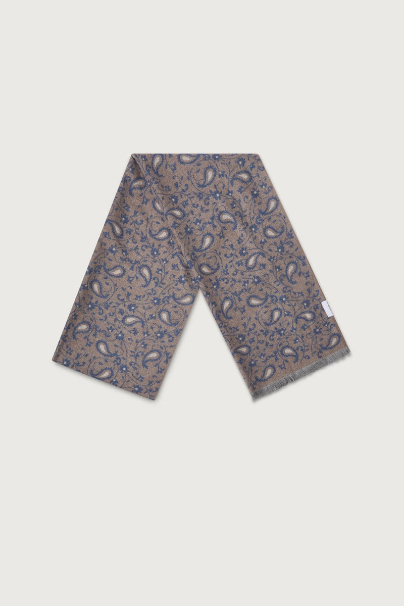 The Scarf Hojas Marron y Marino-zoom-