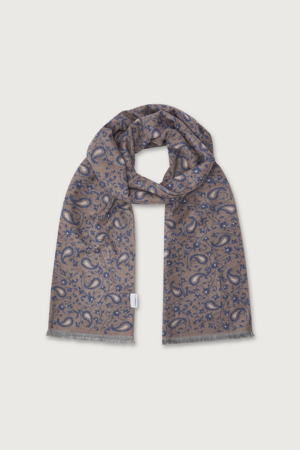 The Scarf Hojas Marron y Marino-zoom-1