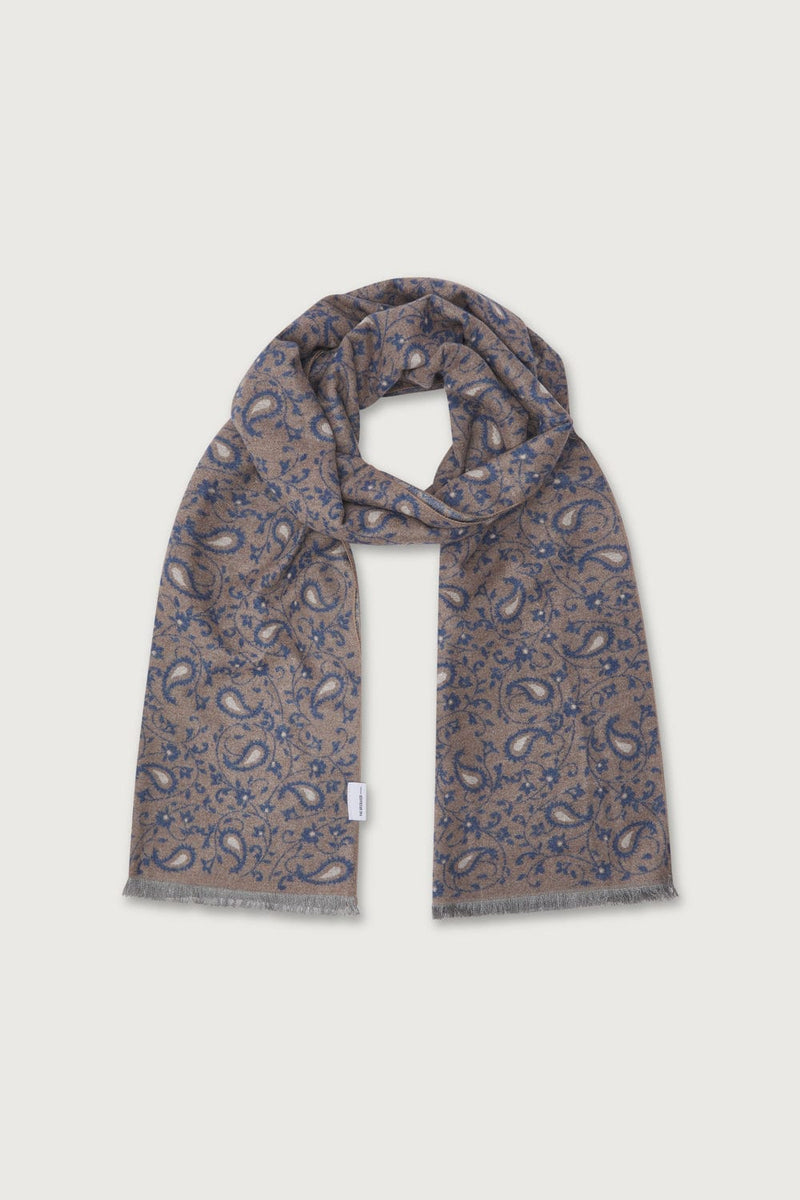 The Scarf Hojas Marron y Marino-zoom-