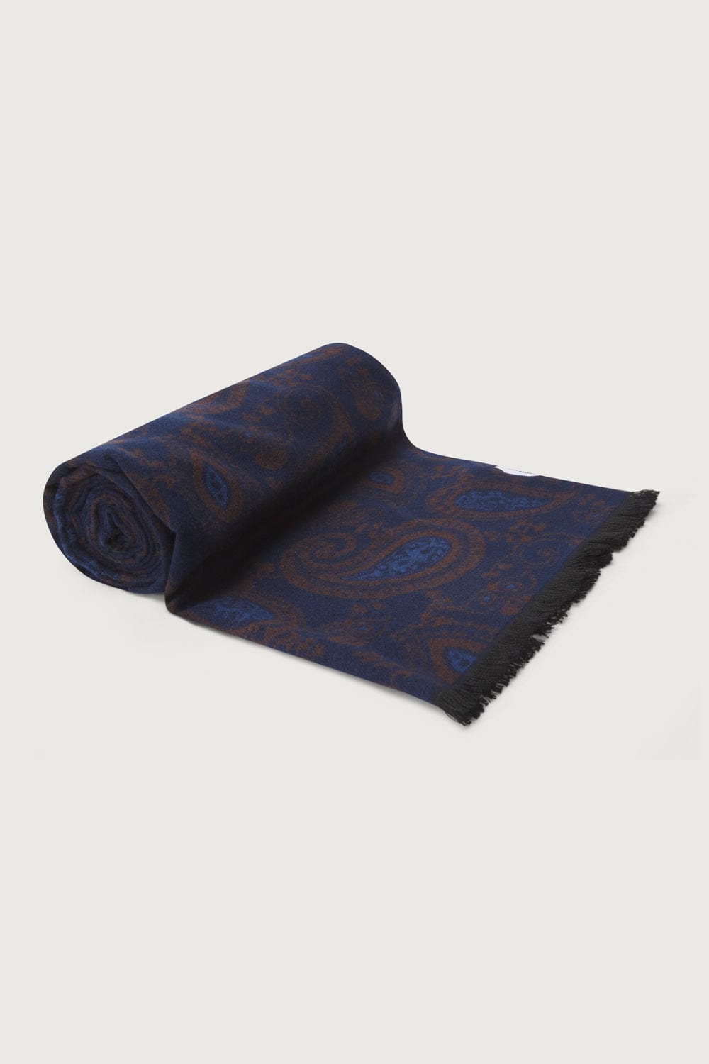 The Scarf Paisley Azul y Marron