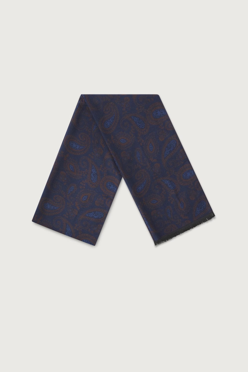 The Scarf Paisley Azul y Marron-4