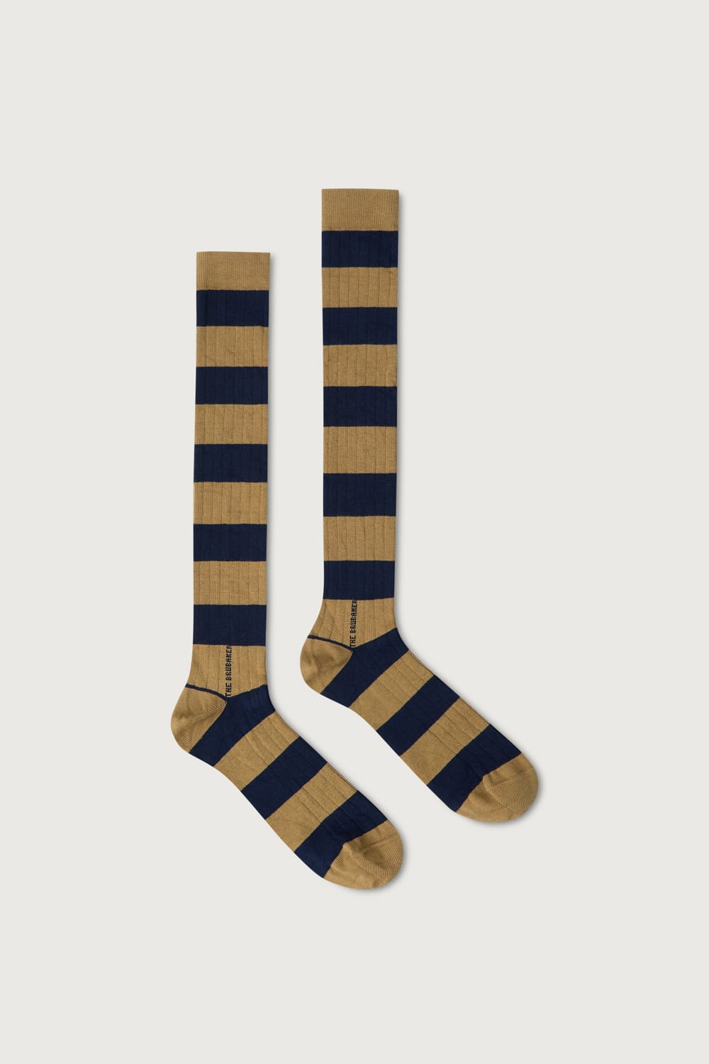 The Sock Rayas Azul y Kakhi Long-1