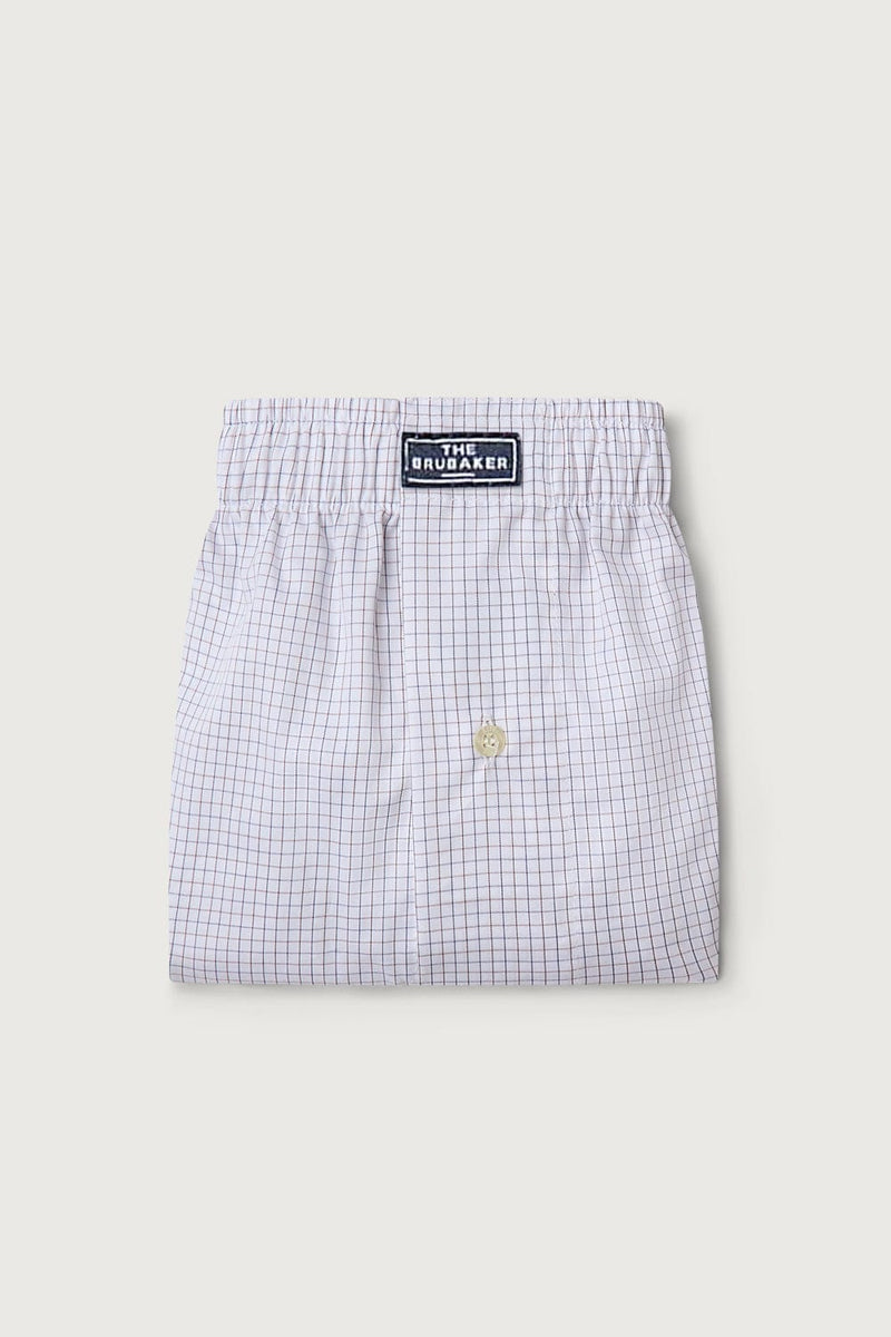 The Boxer Fondo Blanco Cuadro Azul y Grana-zoom-
