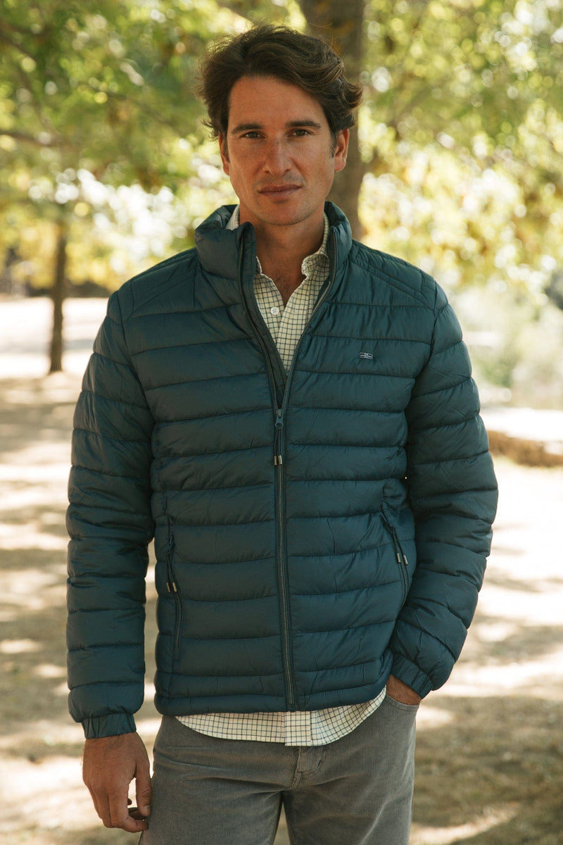 The Chaqueta Acolchada Azul Petroleo-zoom-