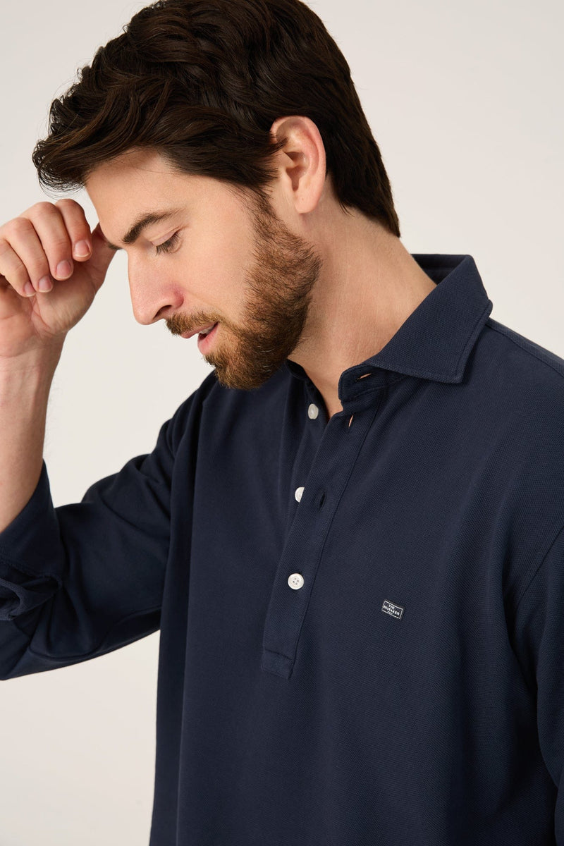 The Cotton Polera Azul Marino-zoom-