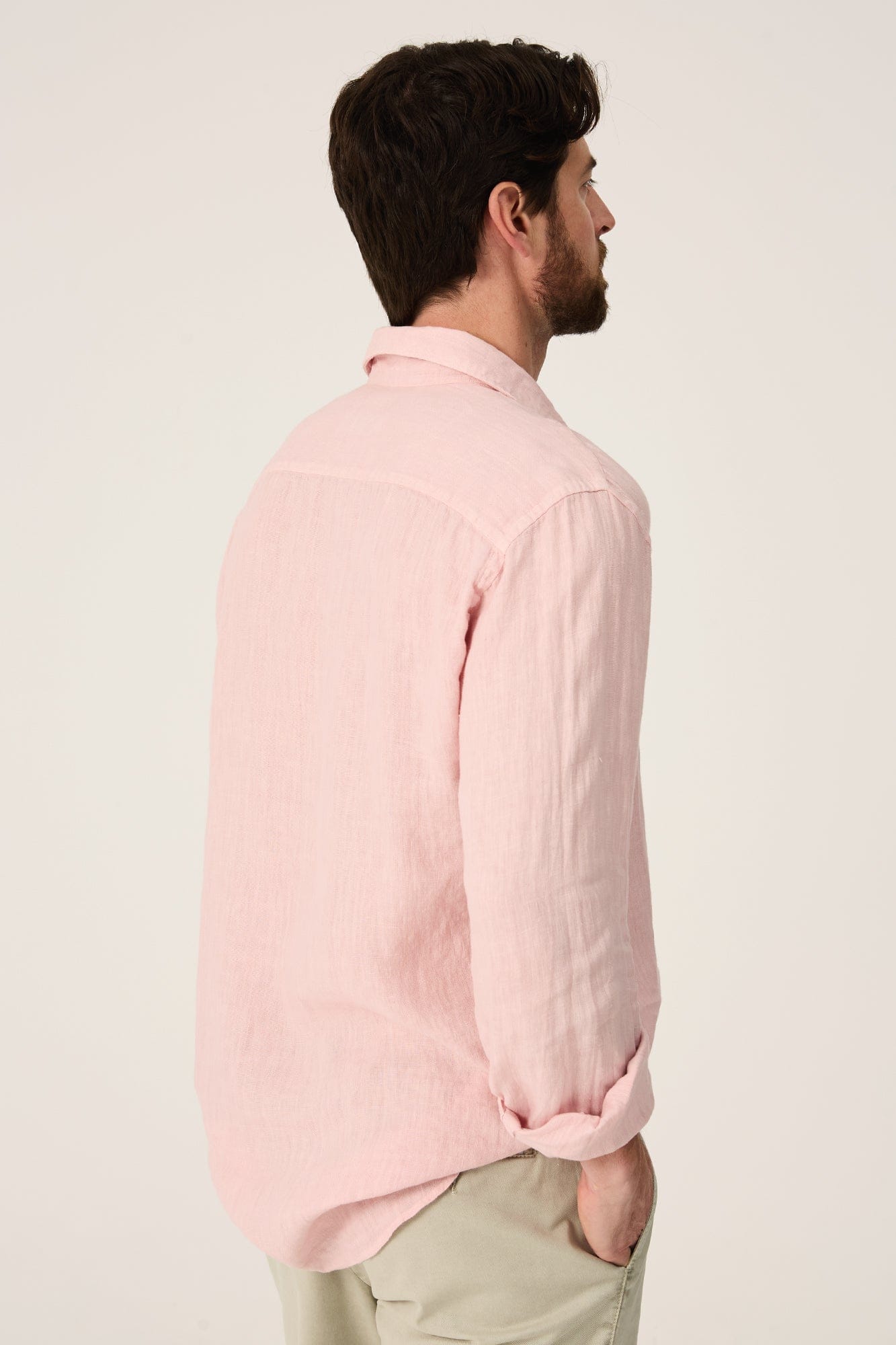 The Lino Camisa Rosa Tossa-4