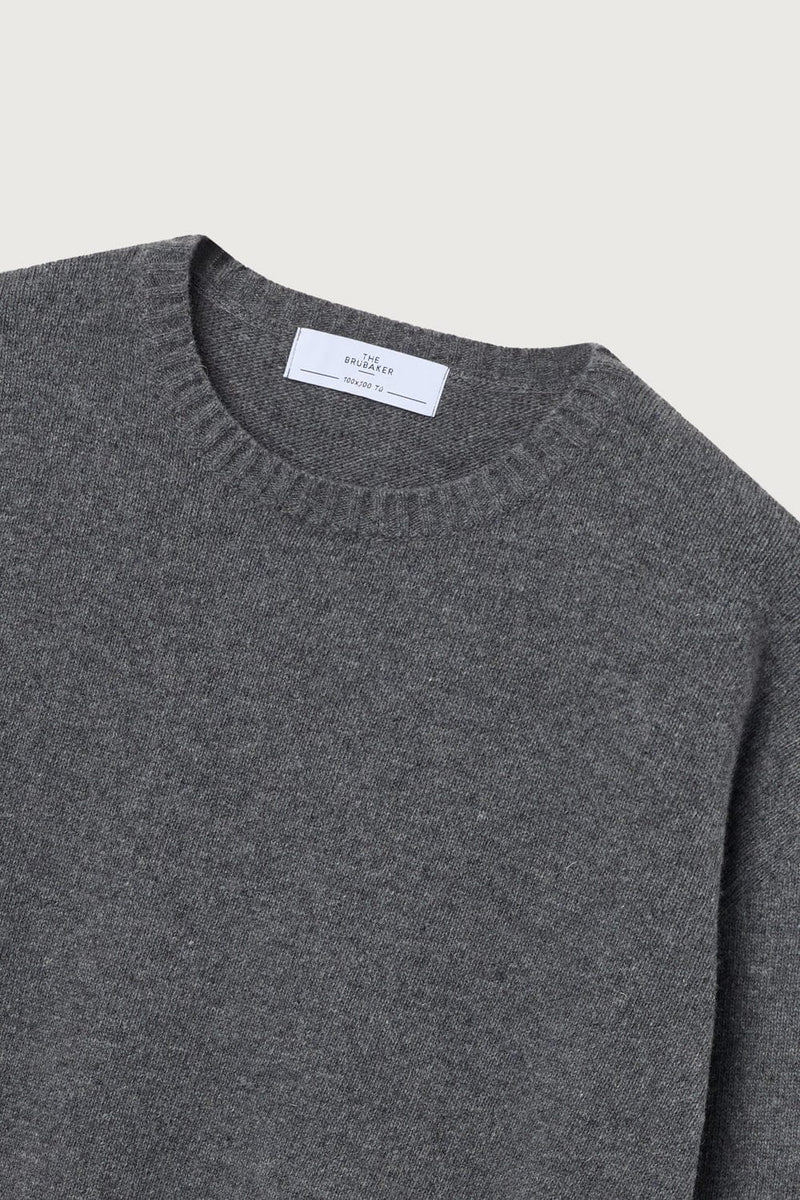 The Lambswool Scoop Gris Santander-zoom-