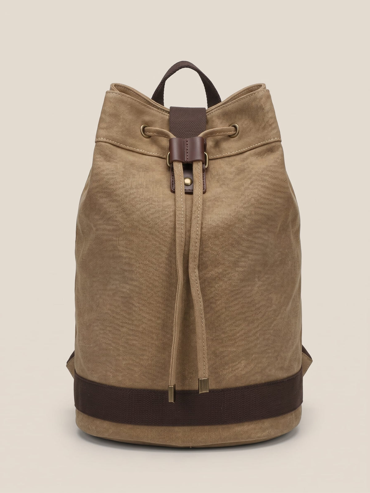 The Drawstring Backpack Beige