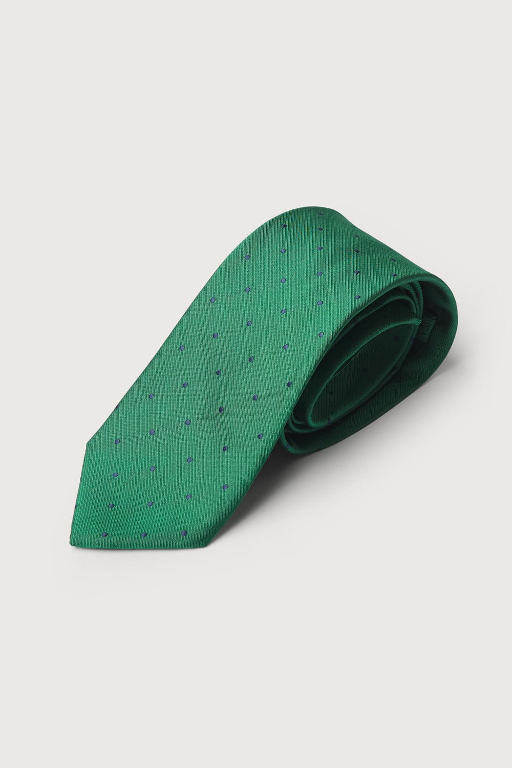 The Silk Tie Verde Puntos Azules-1