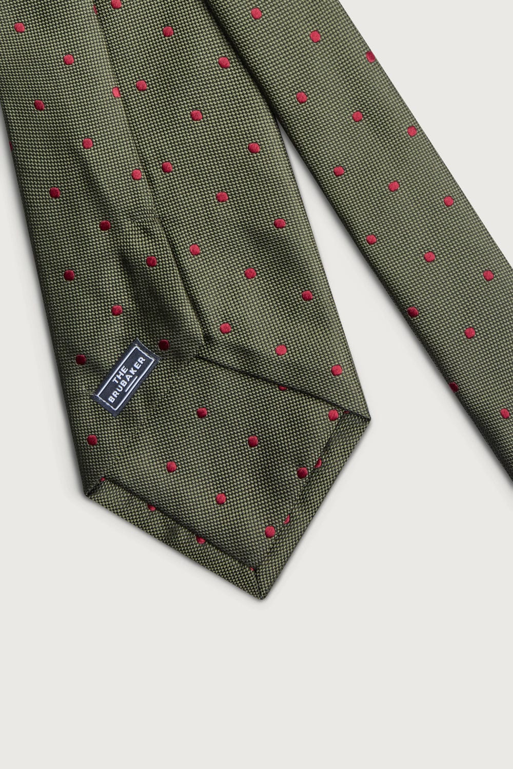 The Silk Tie Verde Puntos Rojos-2
