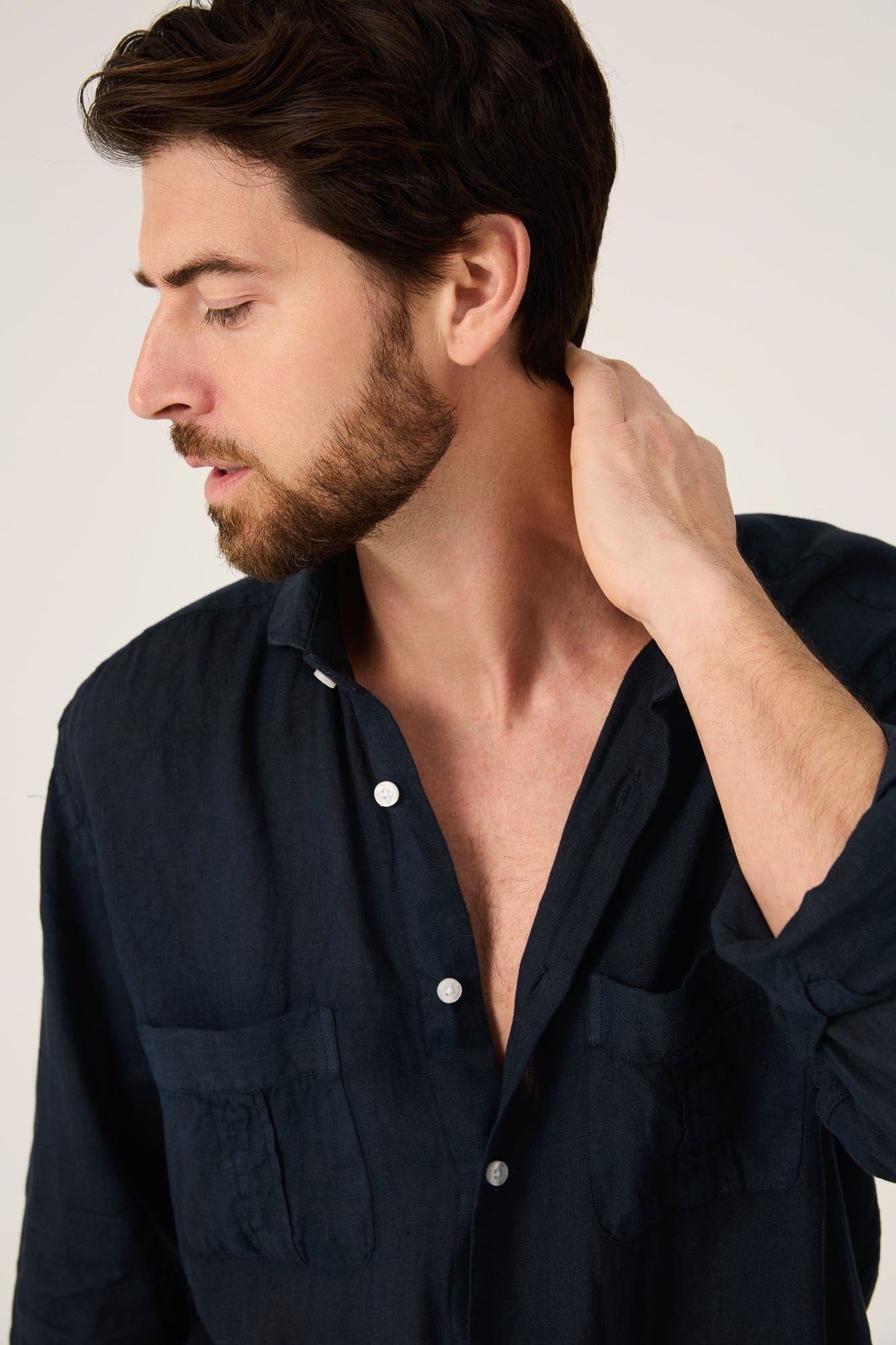The Guayabera Azul Marino