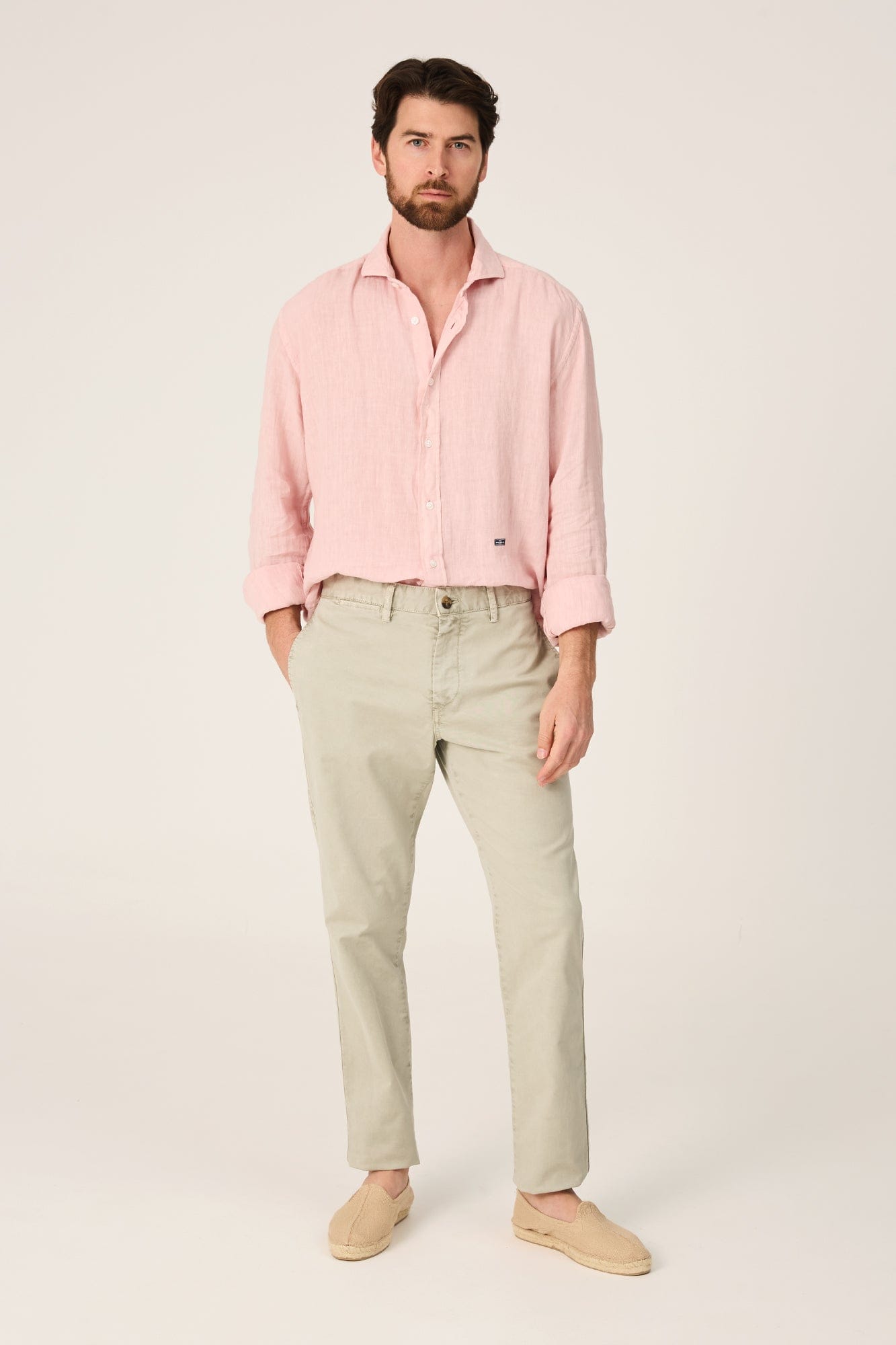 The Lino Camisa Rosa Tossa-1