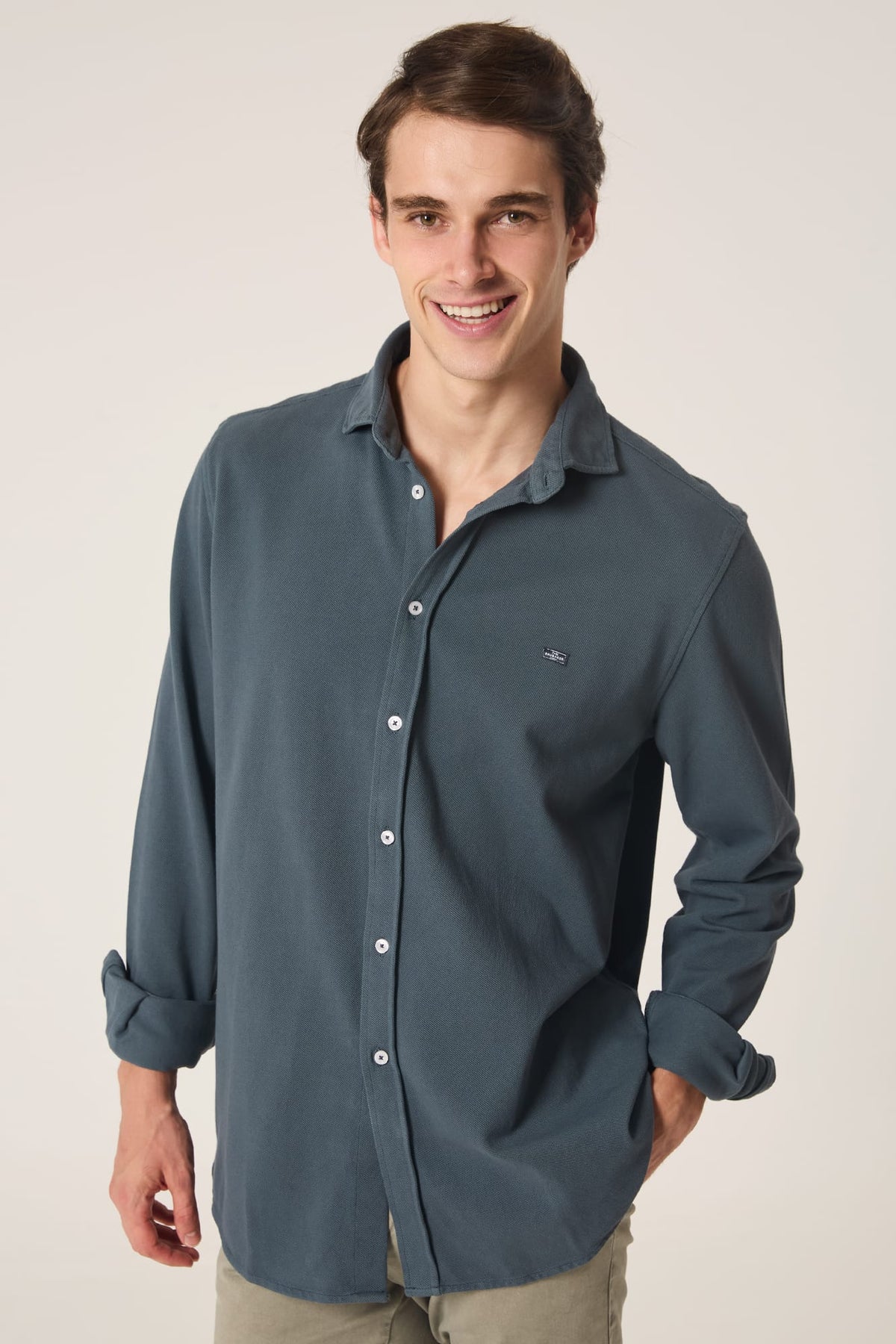 The Cotton Camisa Gris Sestao-zoom-2