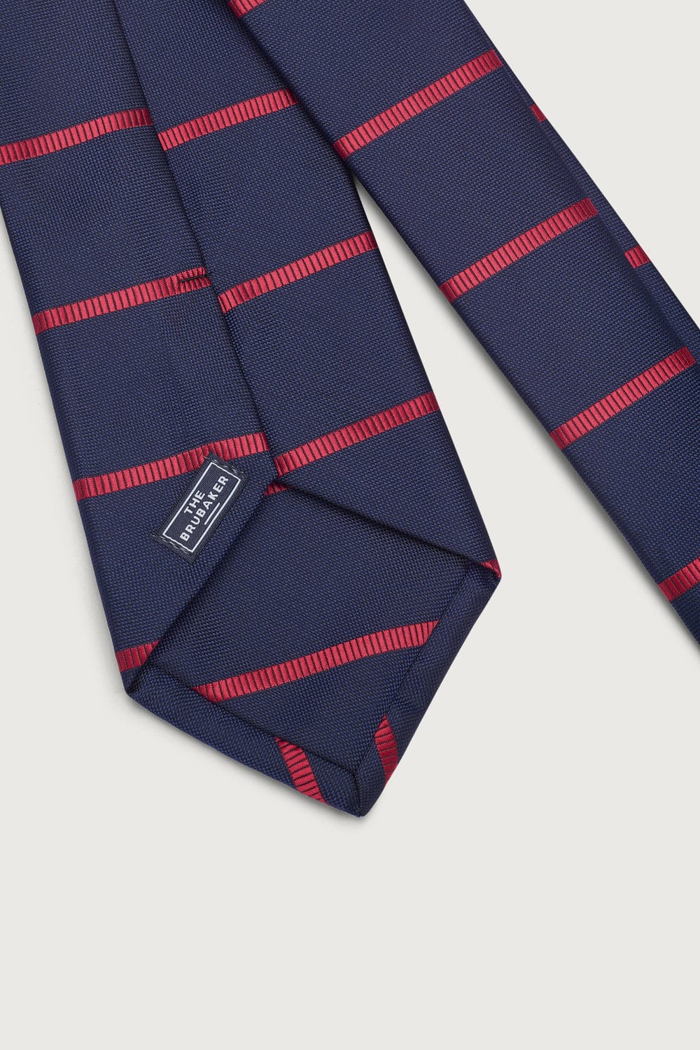 The Special Silk Tie Azul Marino Rayas Rojas