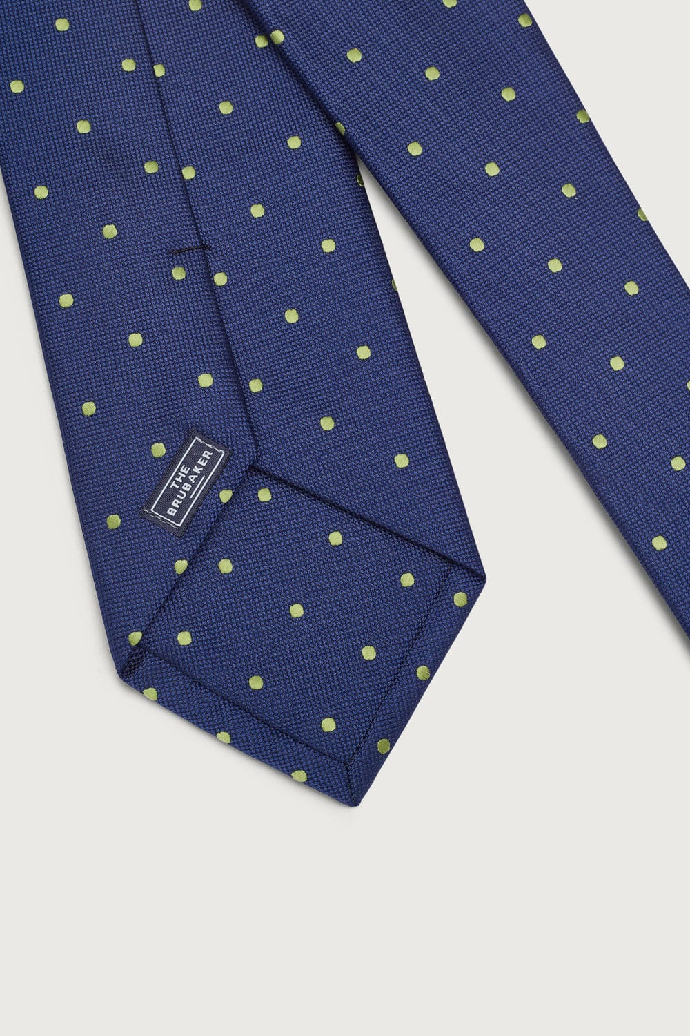The Special Silk Tie Azul Marino Puntos Amarillo-2
