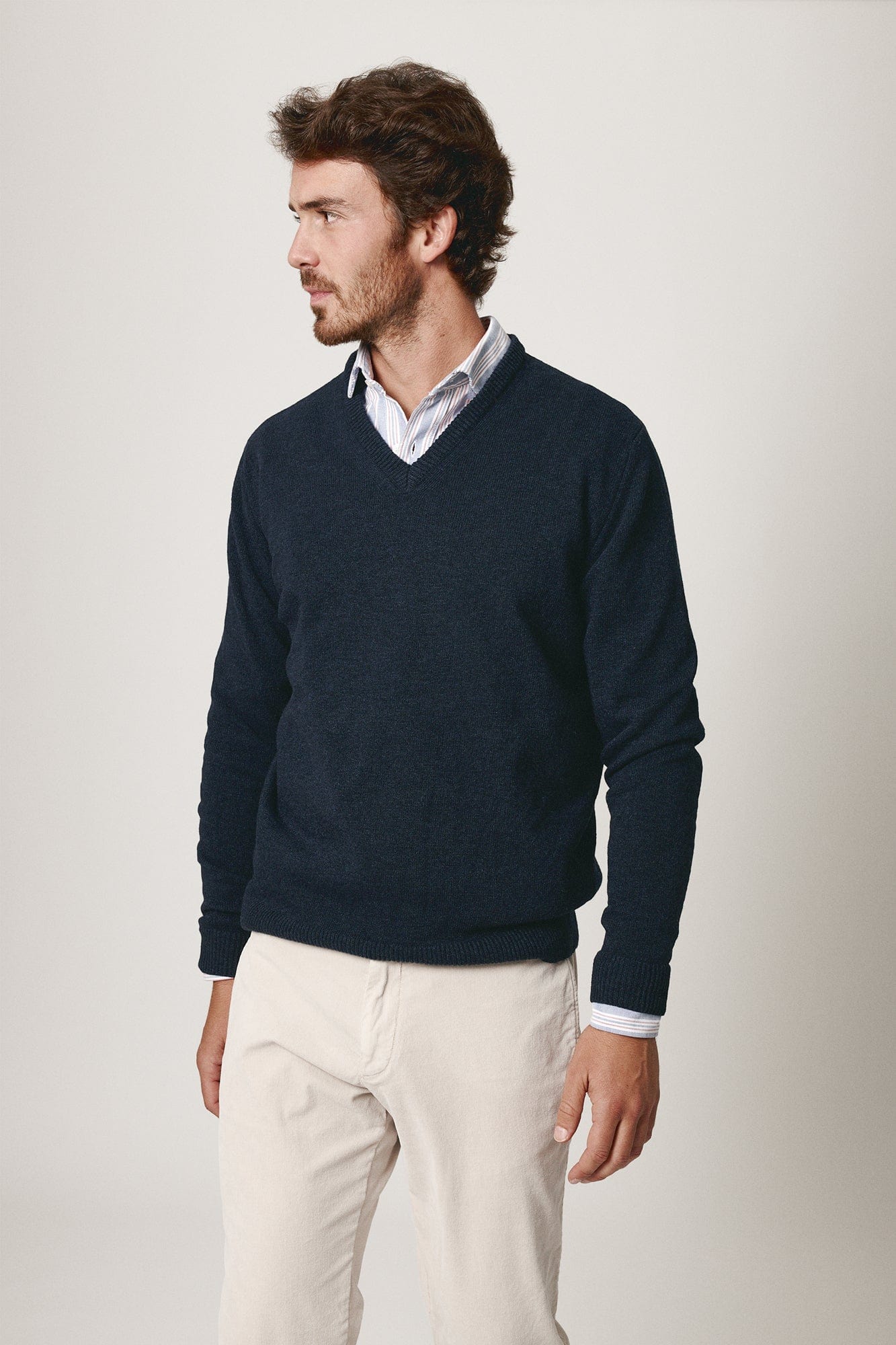 The Lambswool Pico Azul Marino