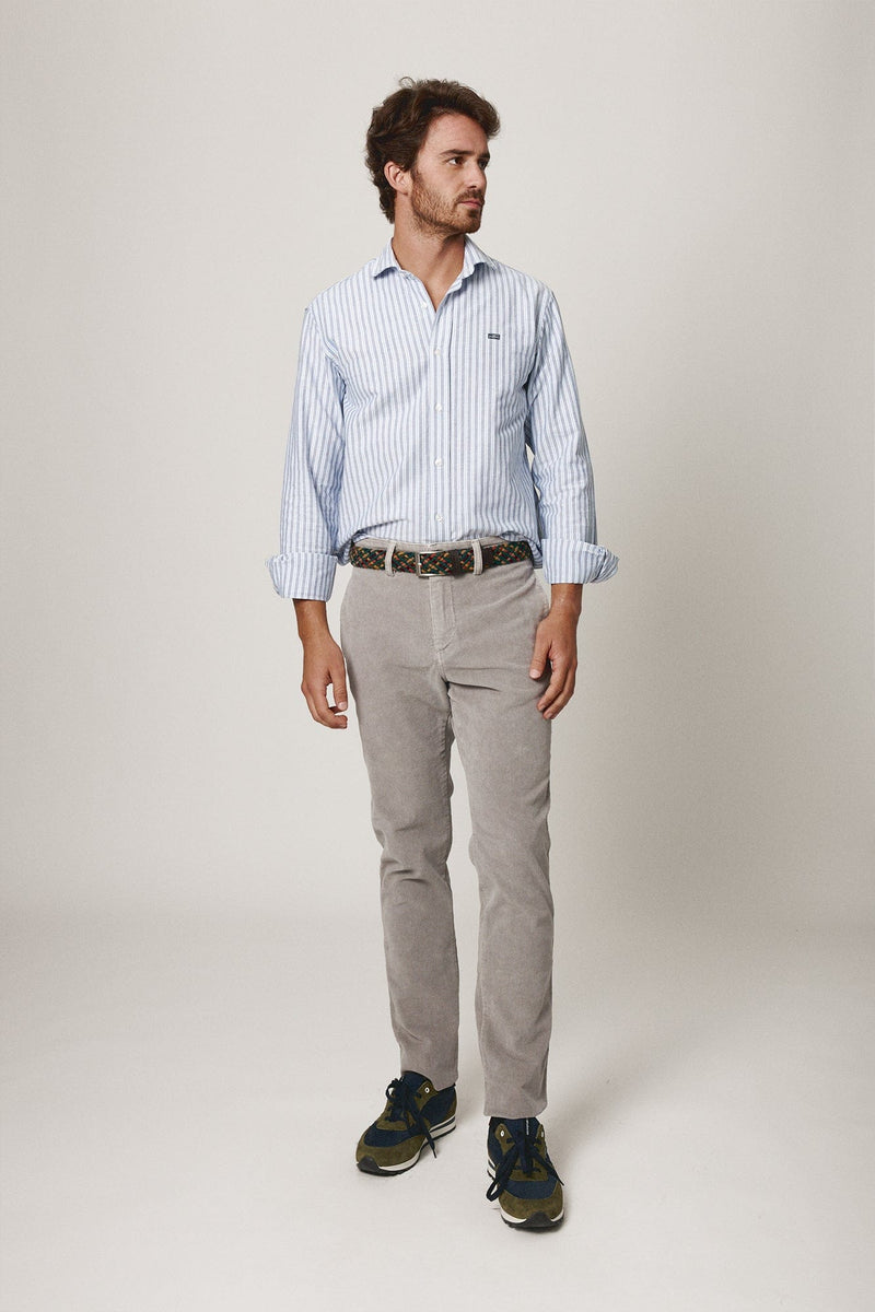 The Oxford Raya Doble Marino y Celeste Italian Collar-zoom-