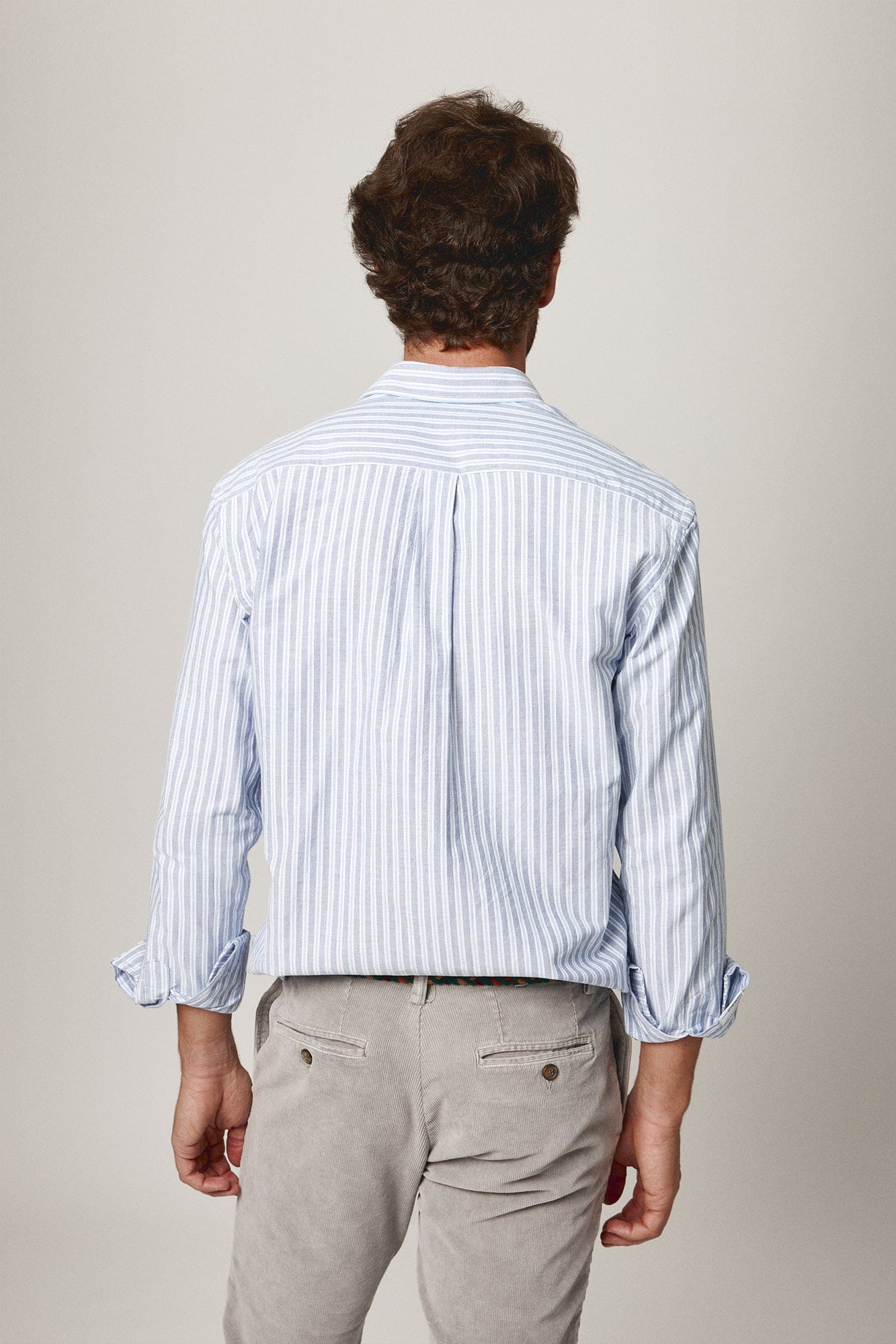 The Oxford Raya Doble Marino y Celeste Italian Collar-3