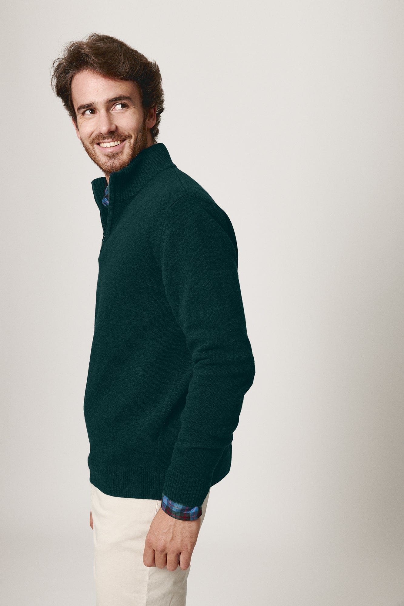 The Lambswool HalfZip Verde Ciudadela