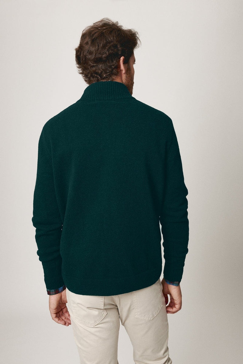 The Lambswool HalfZip Verde Ciudadela-zoom-