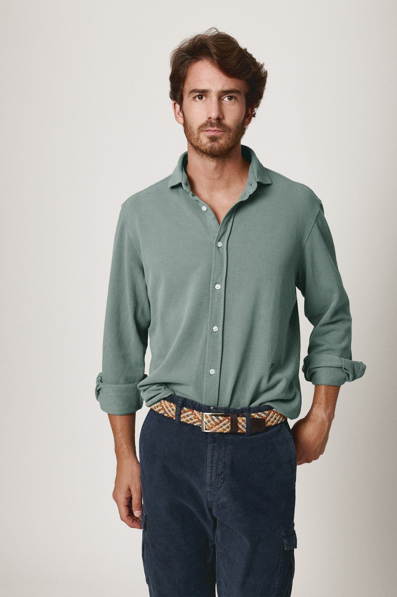 The Cotton Camisa Verde Khaki-zoom-2