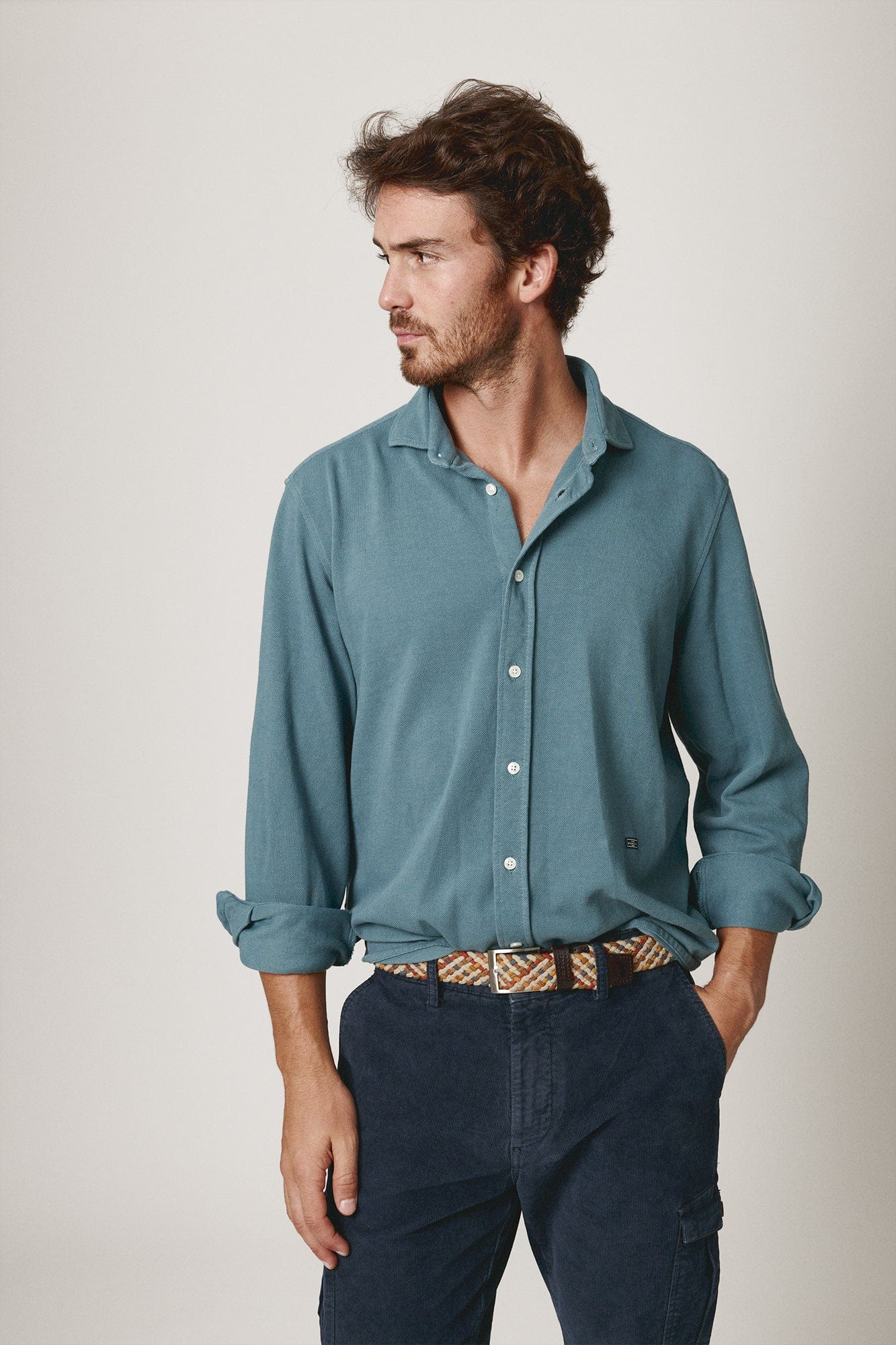The Cotton Camisa Azul Covas-zoom-1