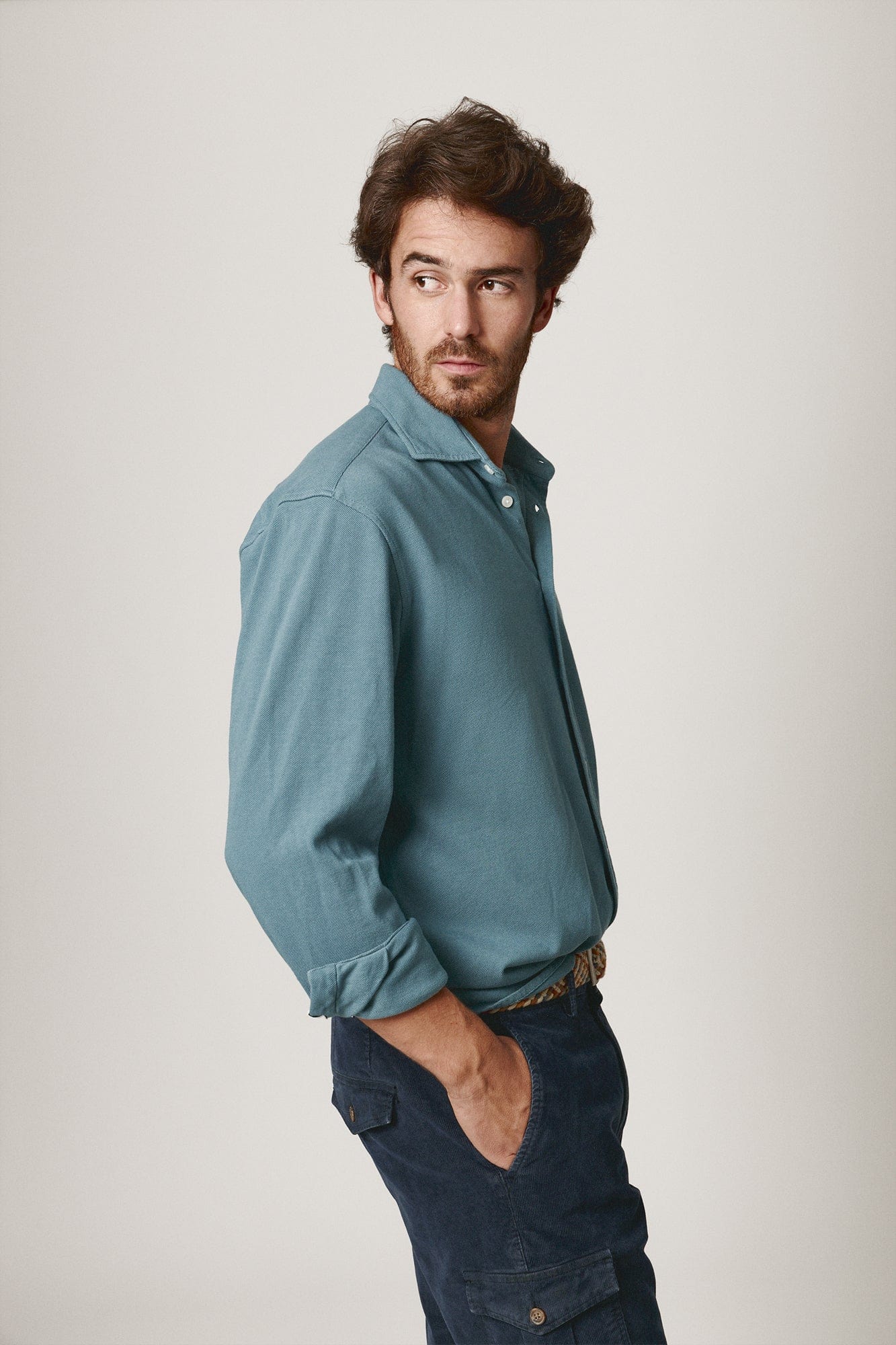 The Cotton Camisa Azul Covas-2