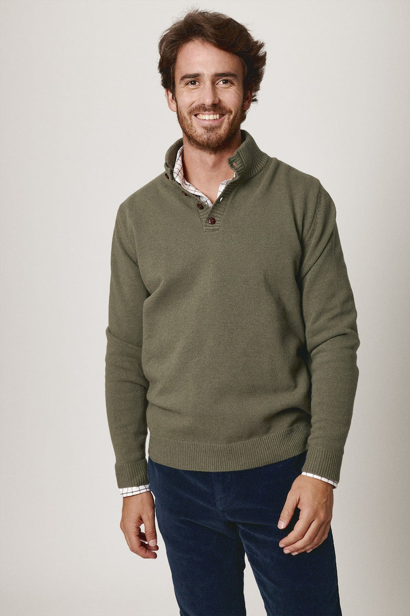 The Lambswool Botones Verde Pino-zoom-
