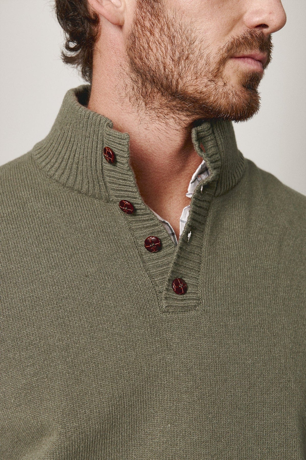The Lambswool Botones Verde Pino-zoom-3