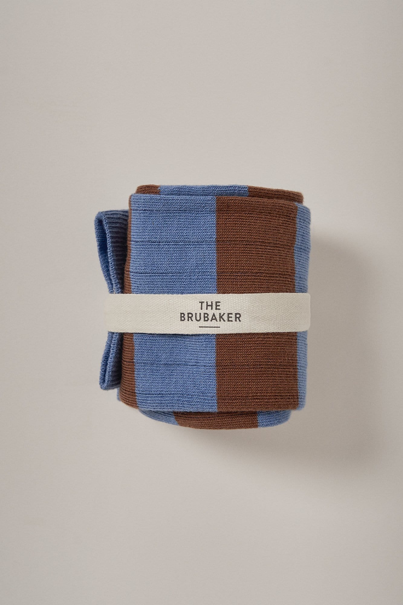 The Sock Rayas Azul y Camel Long-1