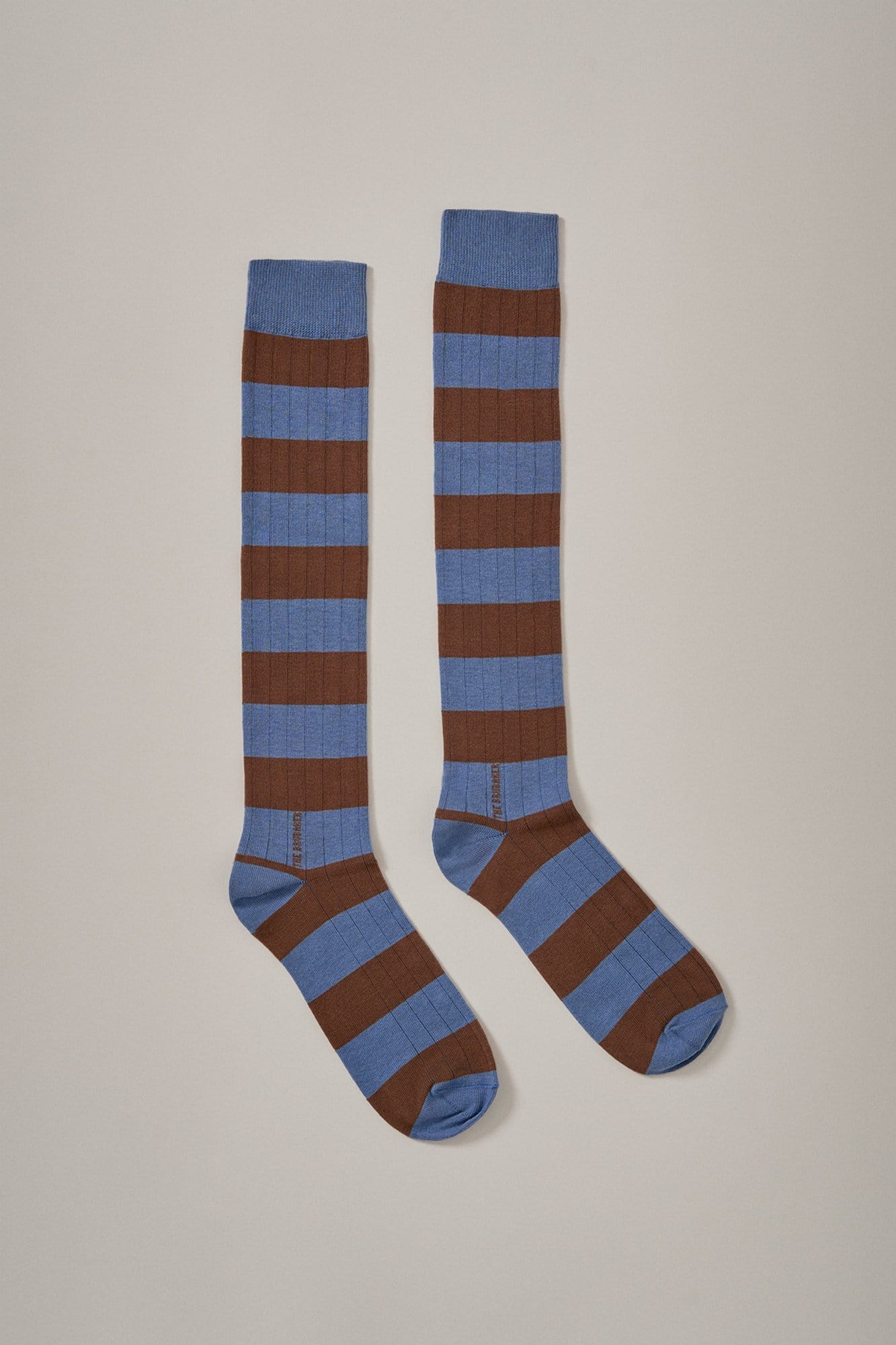 The Sock Rayas Azul y Camel Long