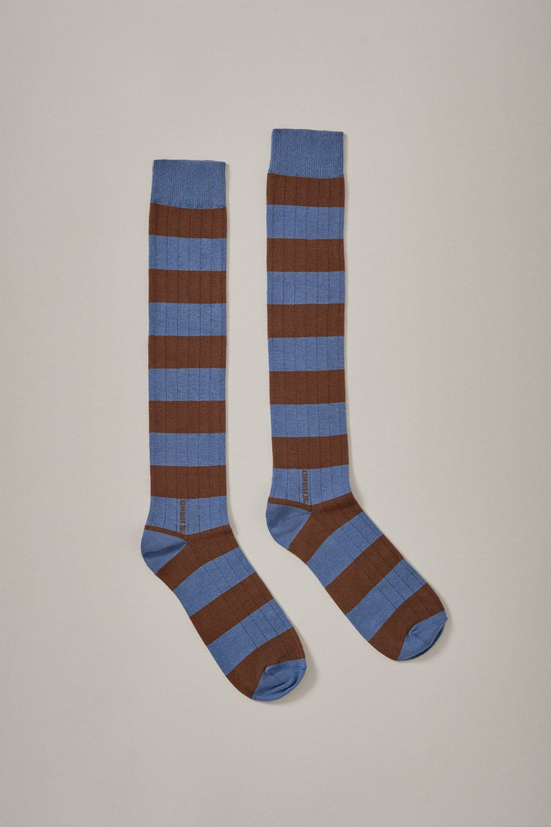 The Sock Rayas Azul y Camel Long-zoom-