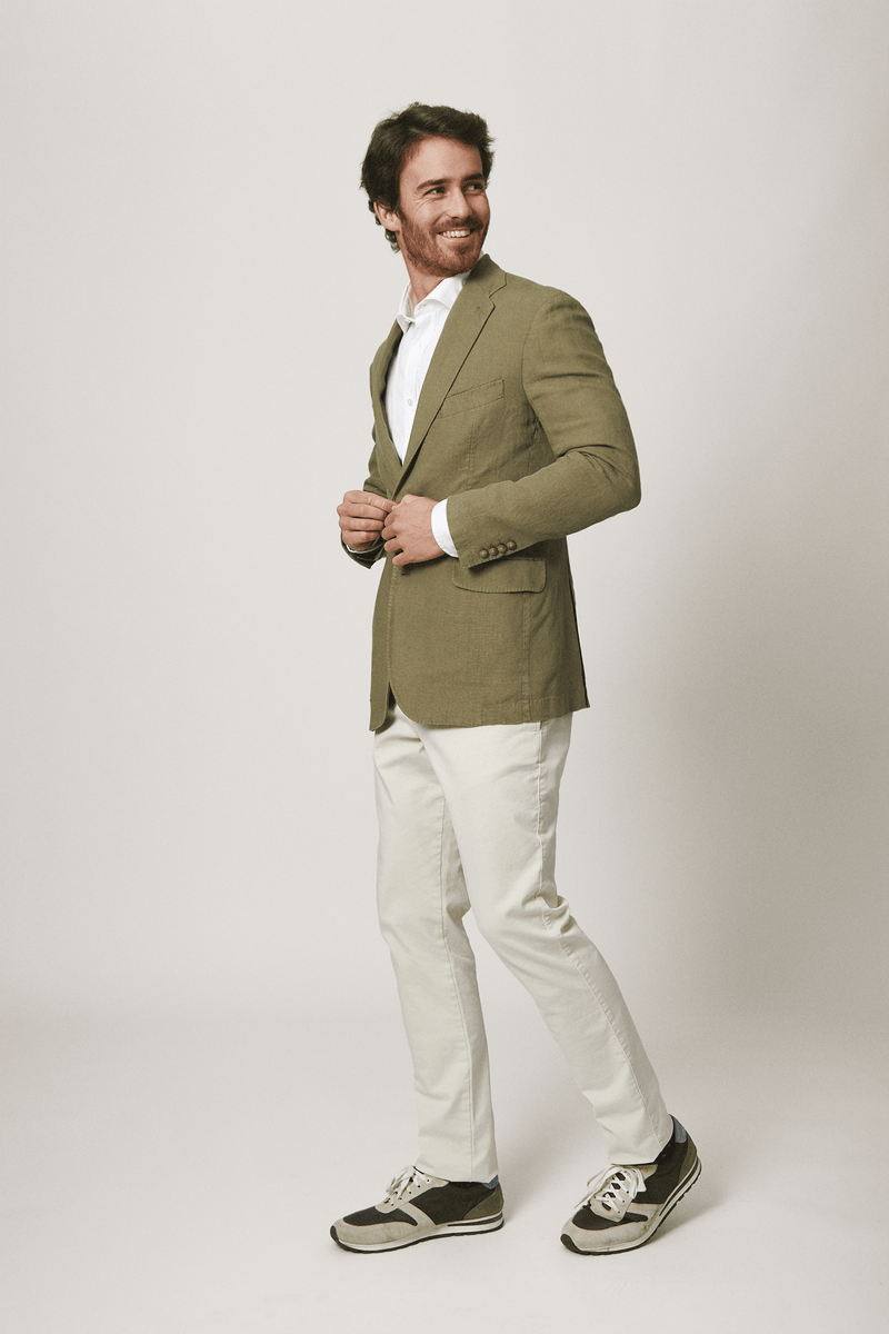 The Blazer Lino Verde Medio-zoom-