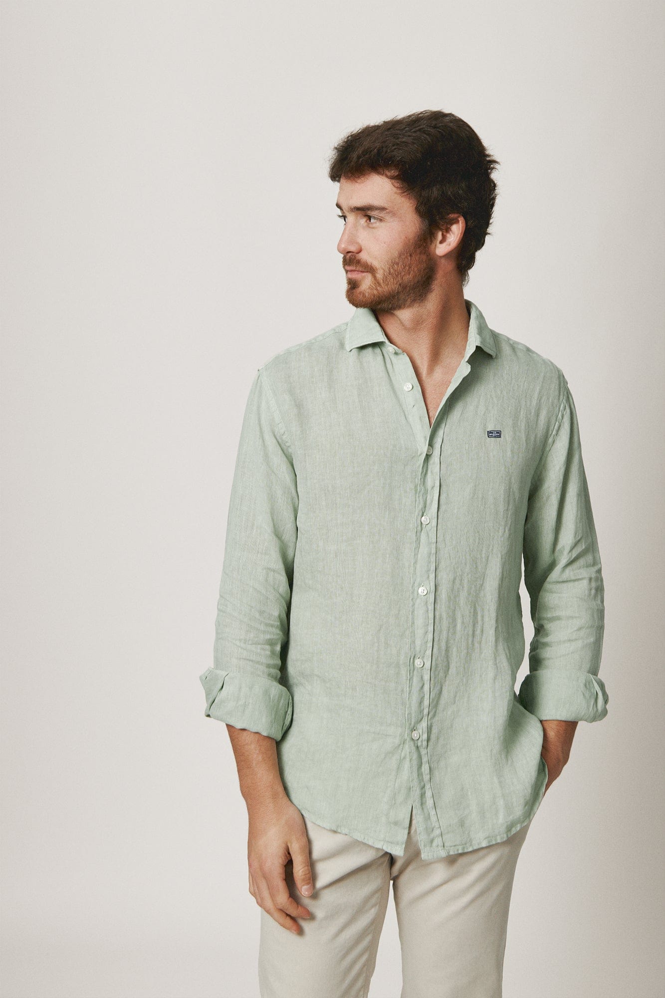 The Lino Camisa Verde Salinas-zoom-1