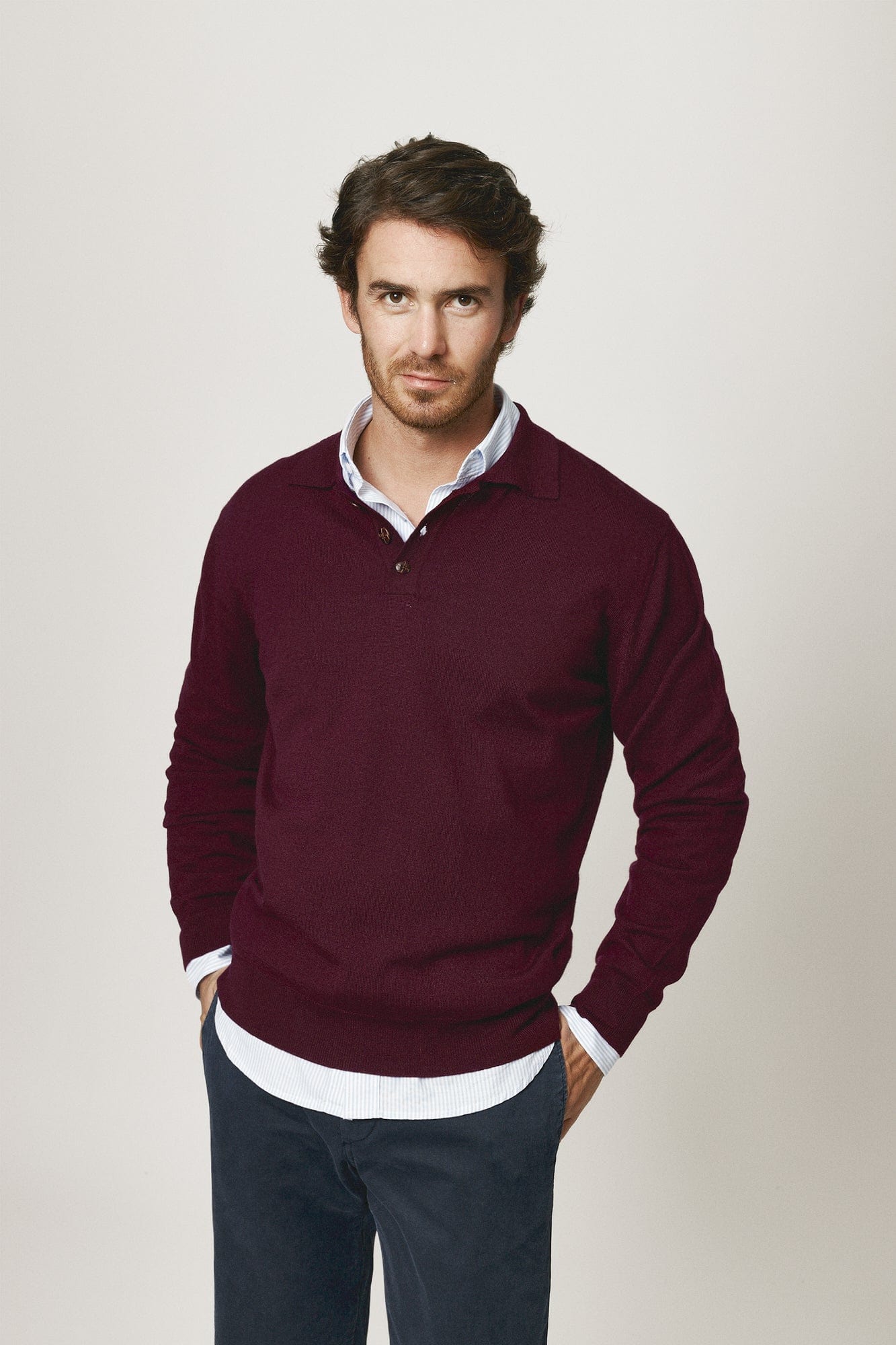 The Jersey Merino Polo Rosa Cubell