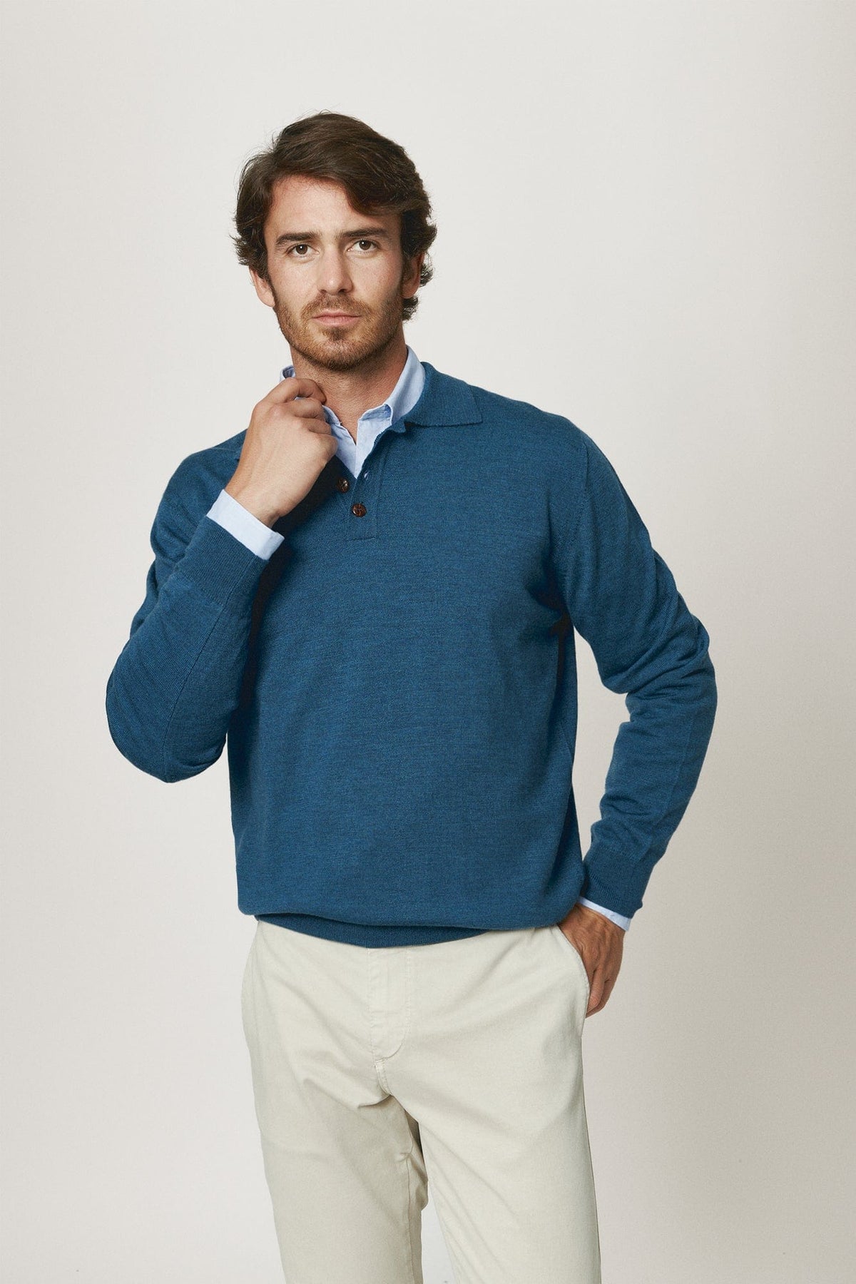 The Jersey Merino Polo Azul Juzcar-2