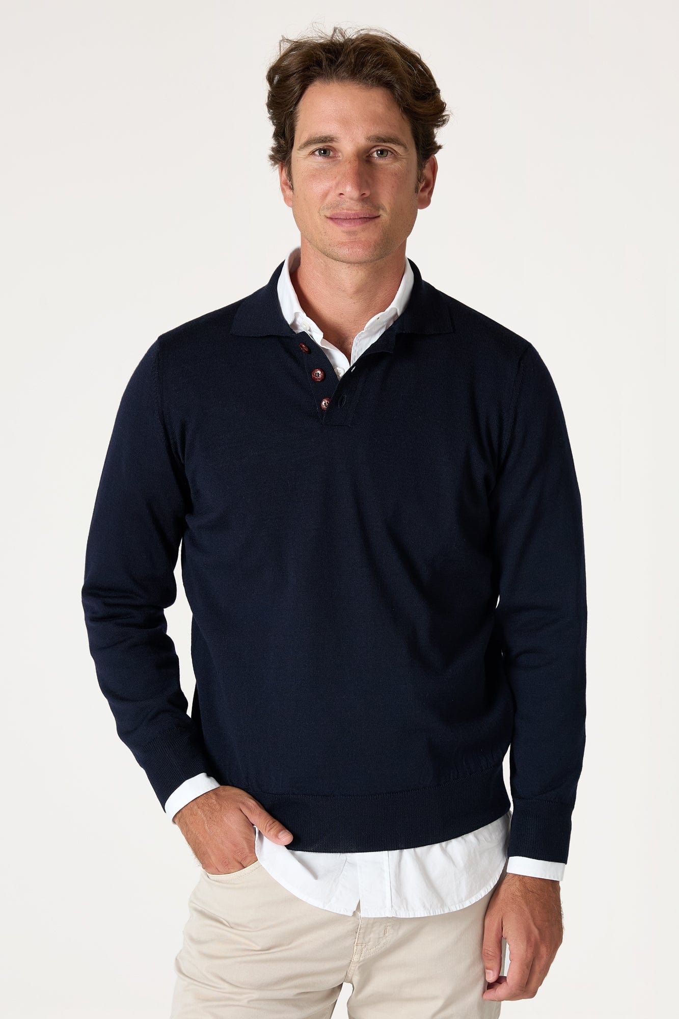 The Jersey Merino Polo Azul Marino-zoom-3