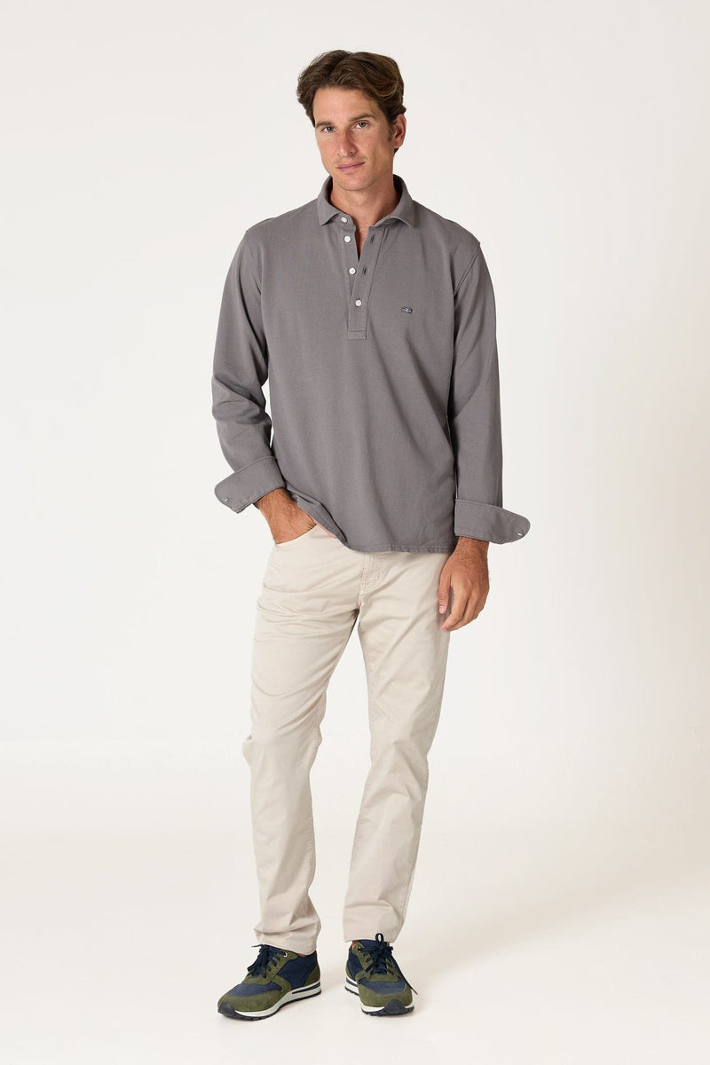 The Cotton Polera Gris Cuenca-zoom-