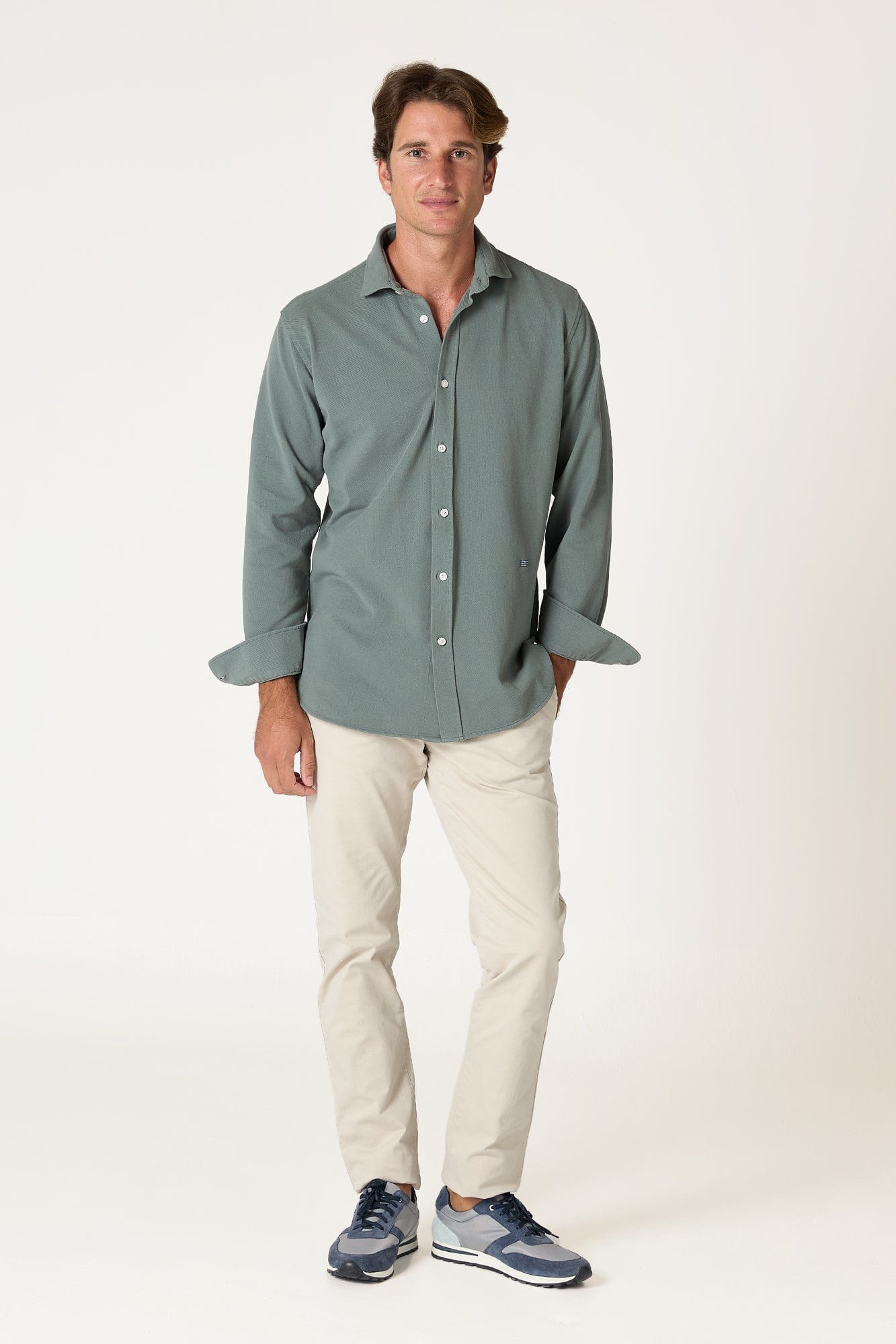 The Cotton Camisa Verde Valledemossa