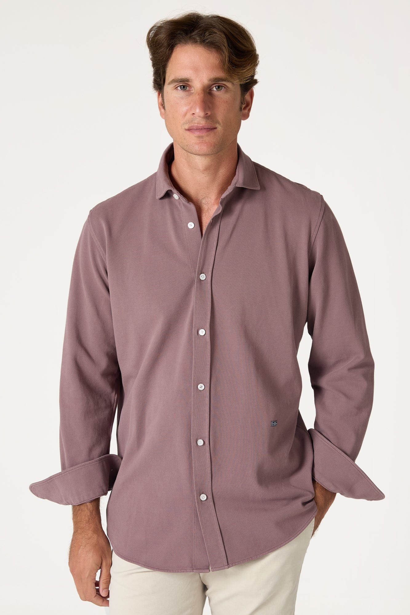 The Cotton Camisa Morado Ribera-3