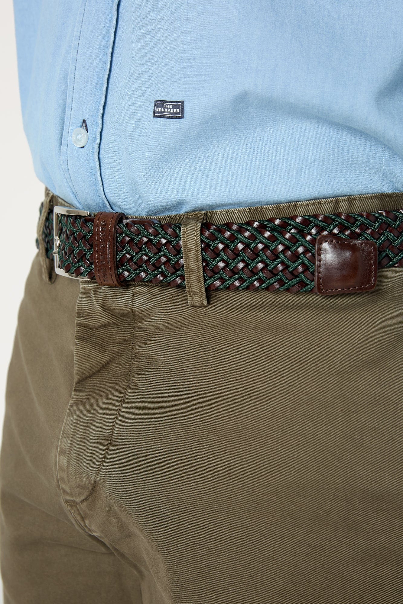 The Belt Trenzado Marron y Verde-zoom-2