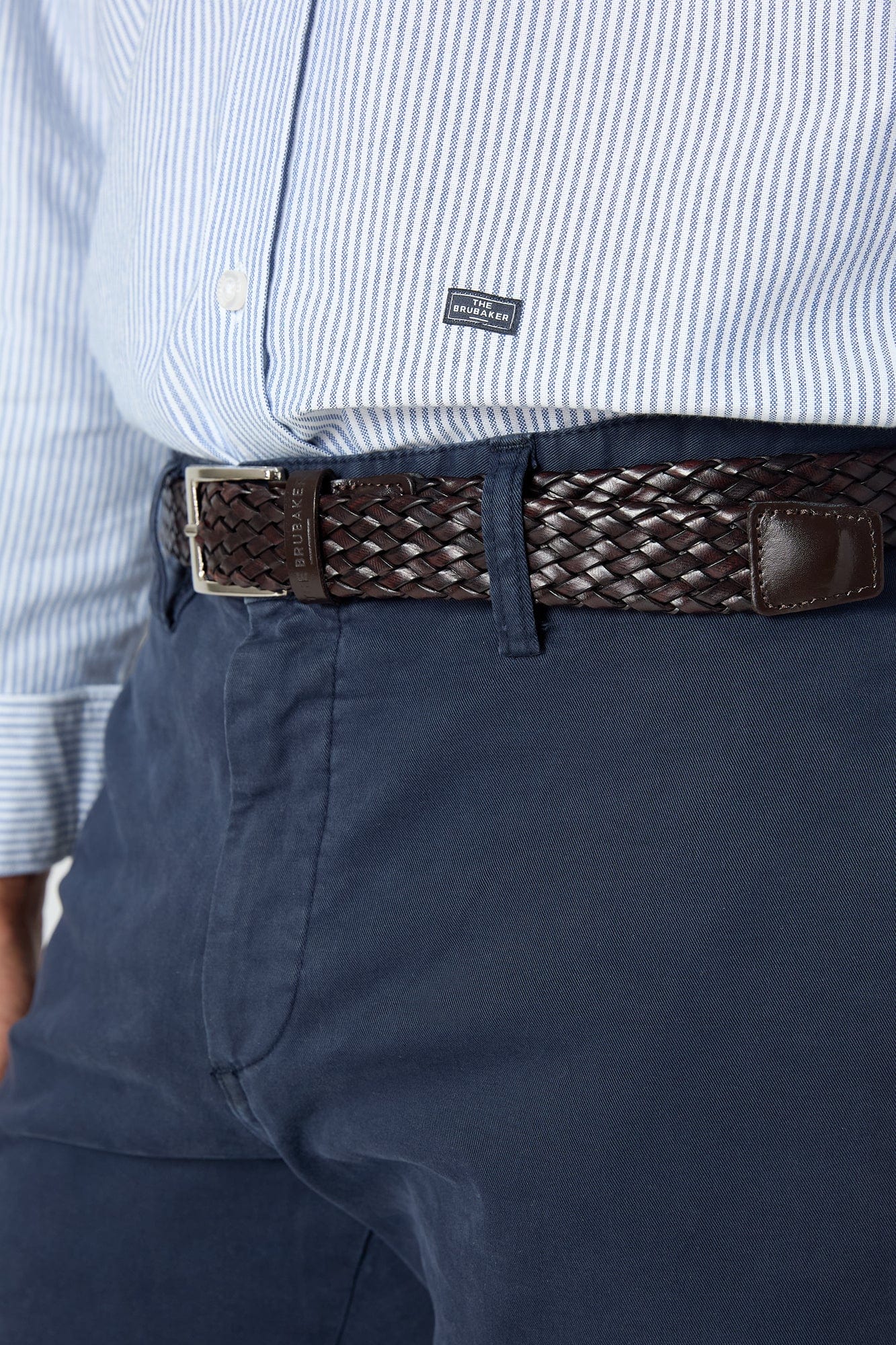 The Belt Trenzado Doble Marron-zoom-2