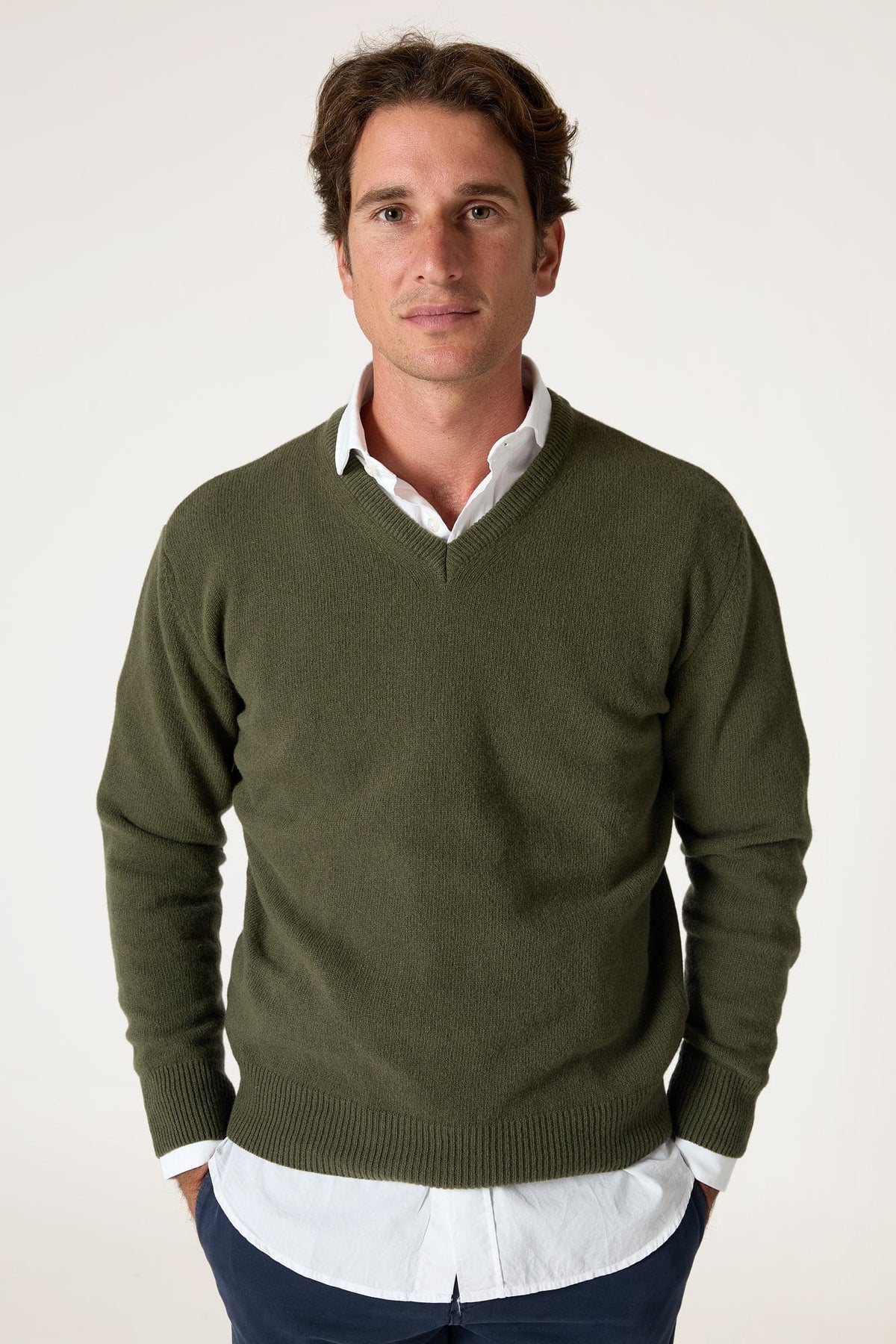 The Lambswool Pico Verde Oliva-zoom-3