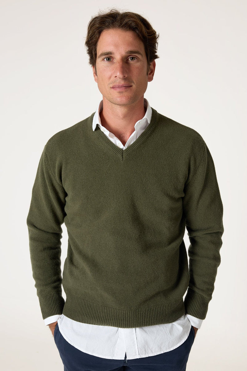 The Lambswool Pico Verde Oliva-zoom-