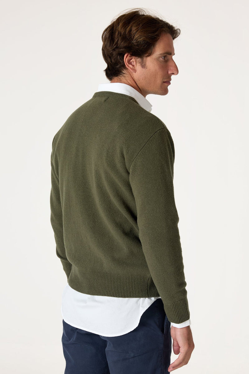 The Lambswool Pico Verde Oliva-zoom-
